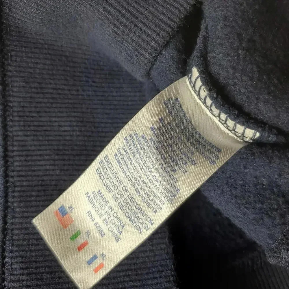 Champion Boys' Youth Long Sleeve Hooded Pullover Sweatshirt Navy Blue XL EUC